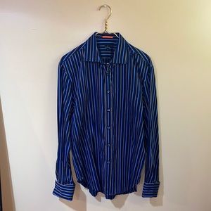 Men’s Stripe Button Shirt LARGE